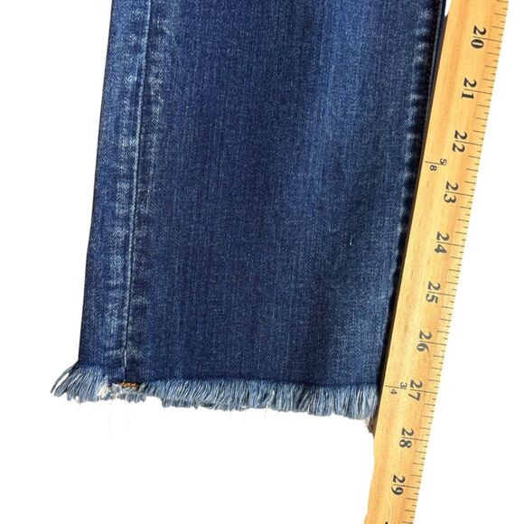 Vervet High Rise Raw Hem Straight Leg Distressed Jeans Size 28 Style VT467 - Picture 7 of 9